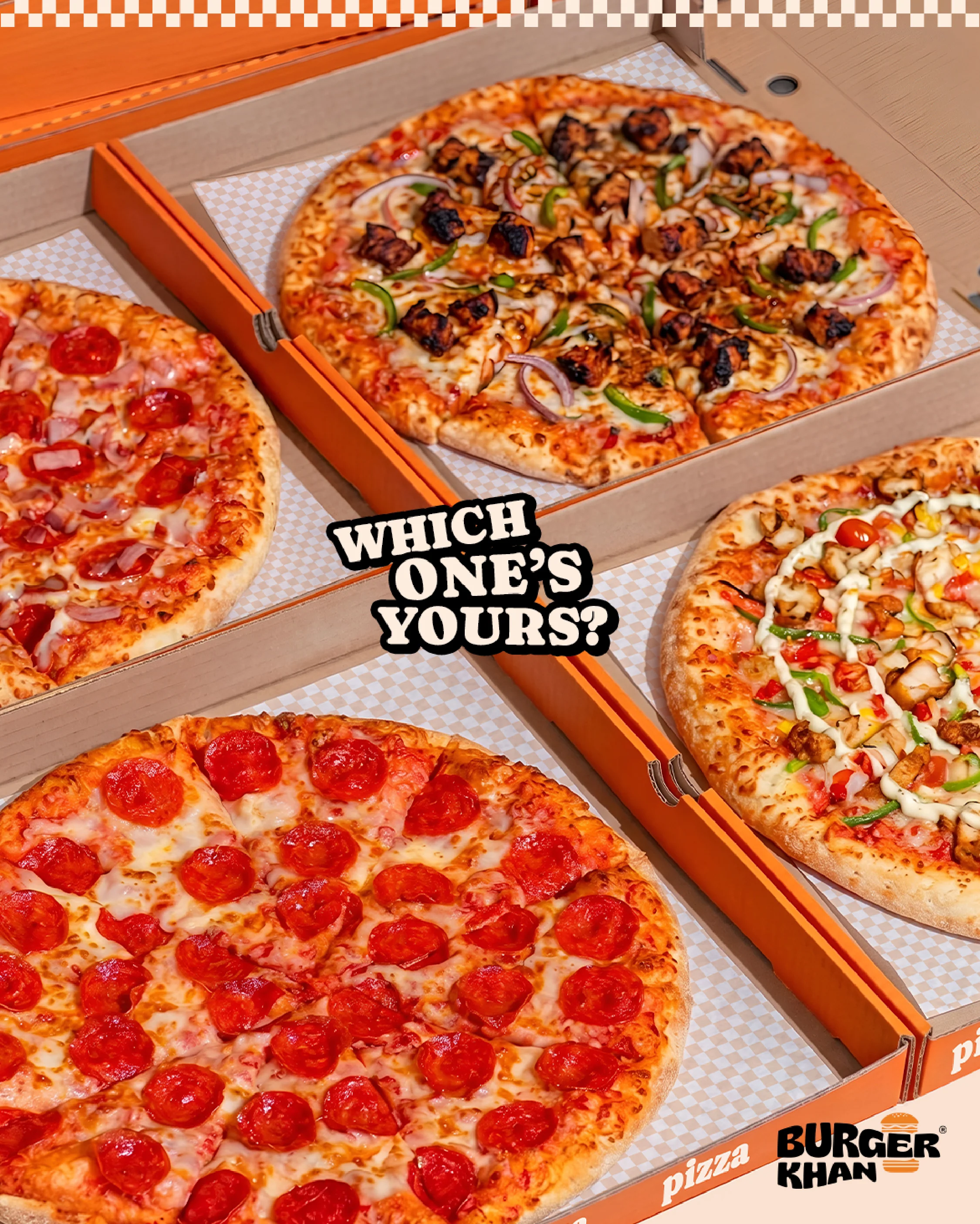 Which One is Yours - 4-Box Loaded Pizzas