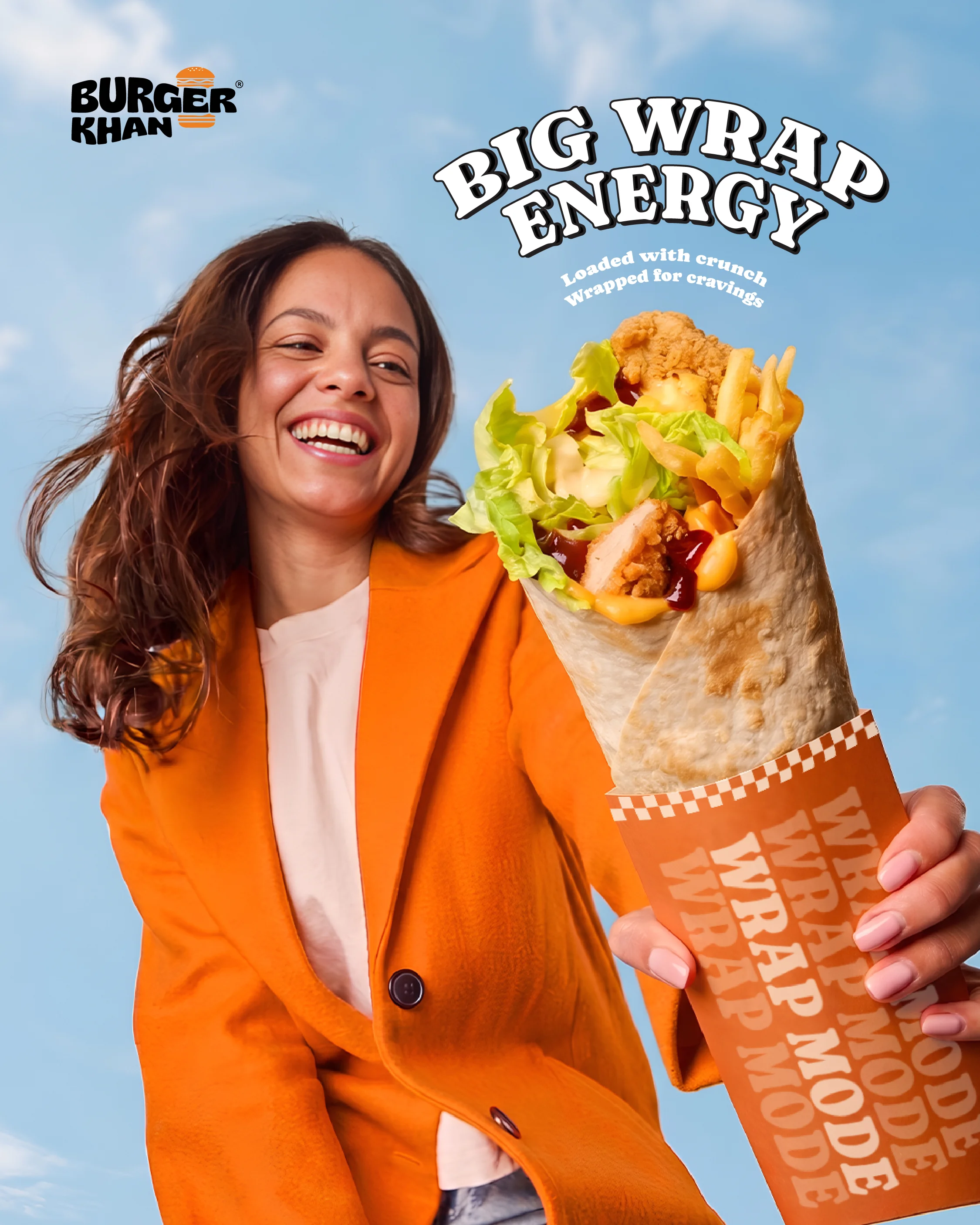 Big Wrap Energy - Crispy Chicken Wrap with Dips