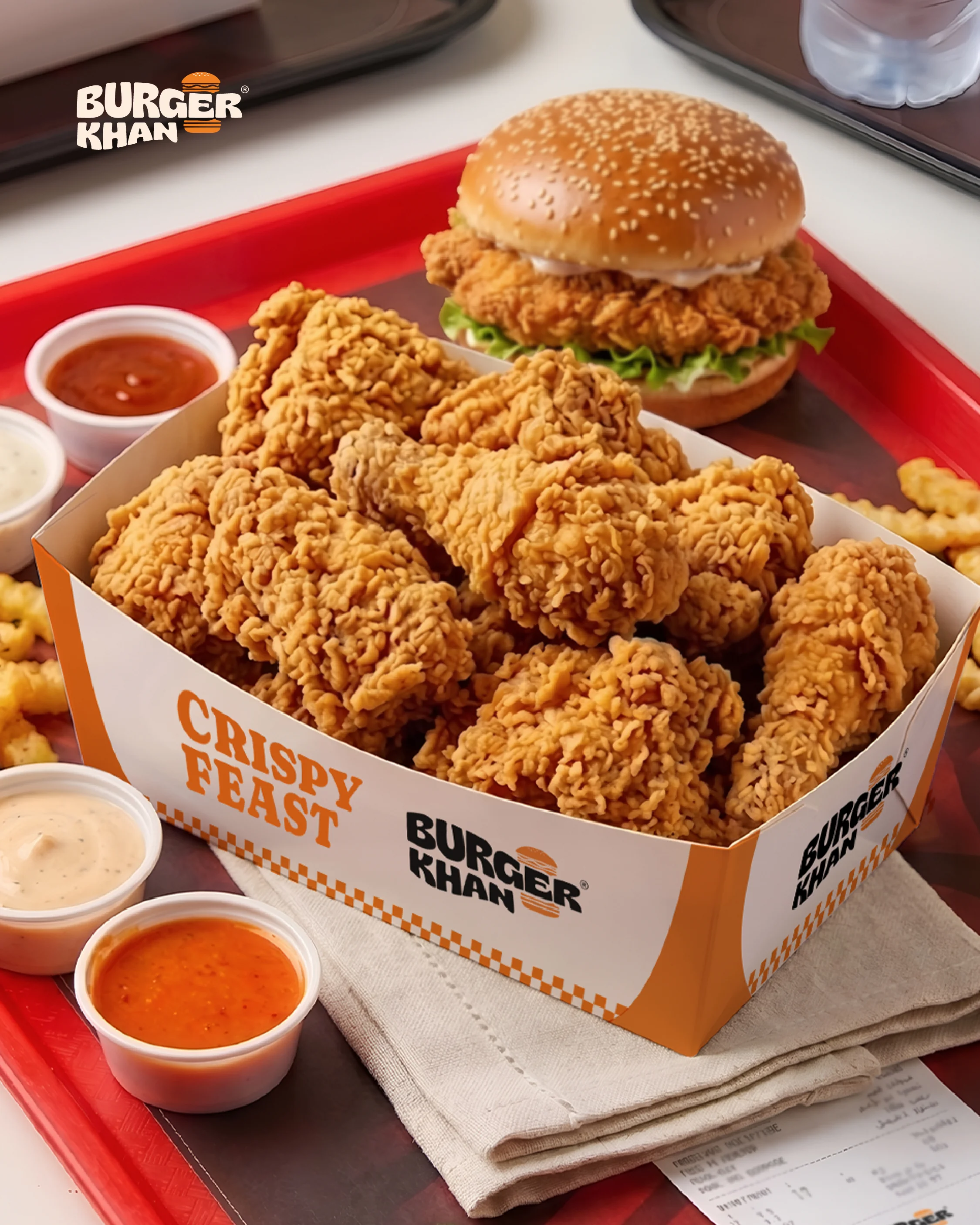 Crispy Feast Box - Loaded Fried Chicken and Burger Box