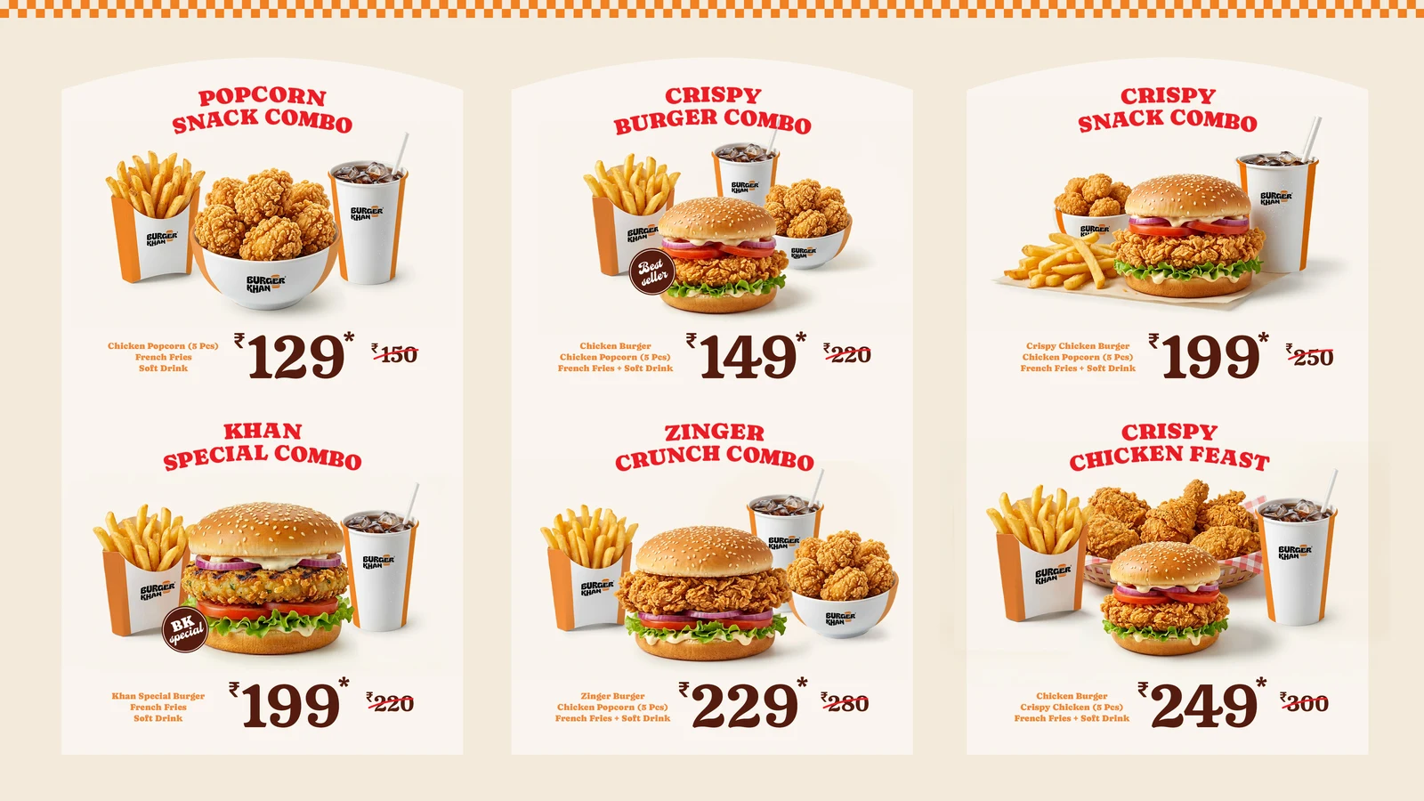 Burger Khan Value Combos Menu Board 1